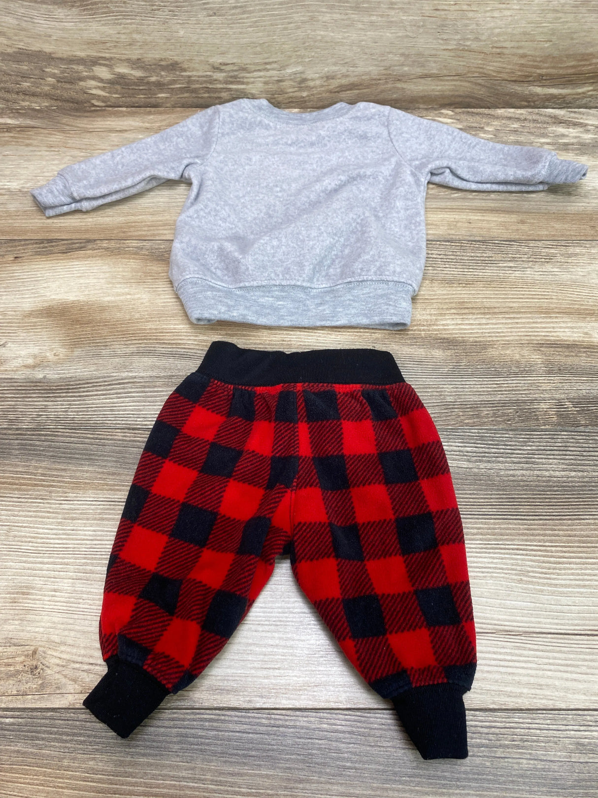 Just One You 2pc Santa Sweatshirt & Pants Grey sz 3m - Me n Mommy To Be