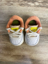 Nike Force 1 LV8 TD 'White Yellow Strike' Sneakers sz 2c