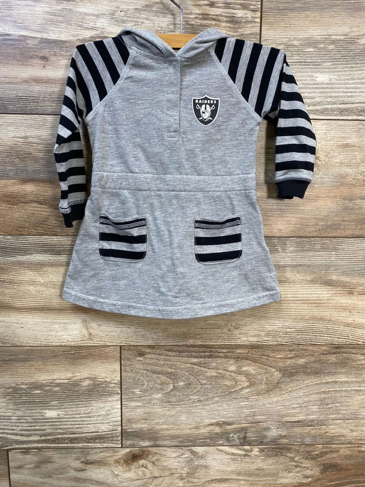 NFL Team Hooded Raiders Dress Grey sz 18m - Me n Mommy To Be