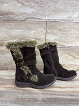 Coloso Suede Faux Fur Buckle Boots Brown sz 9/10c