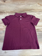 Cat & Jack School Uniform Polo Shirt Burgundy sz 4-5T