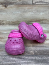 Crocs Classic Lined Clogs Glitter Pink sz 6c