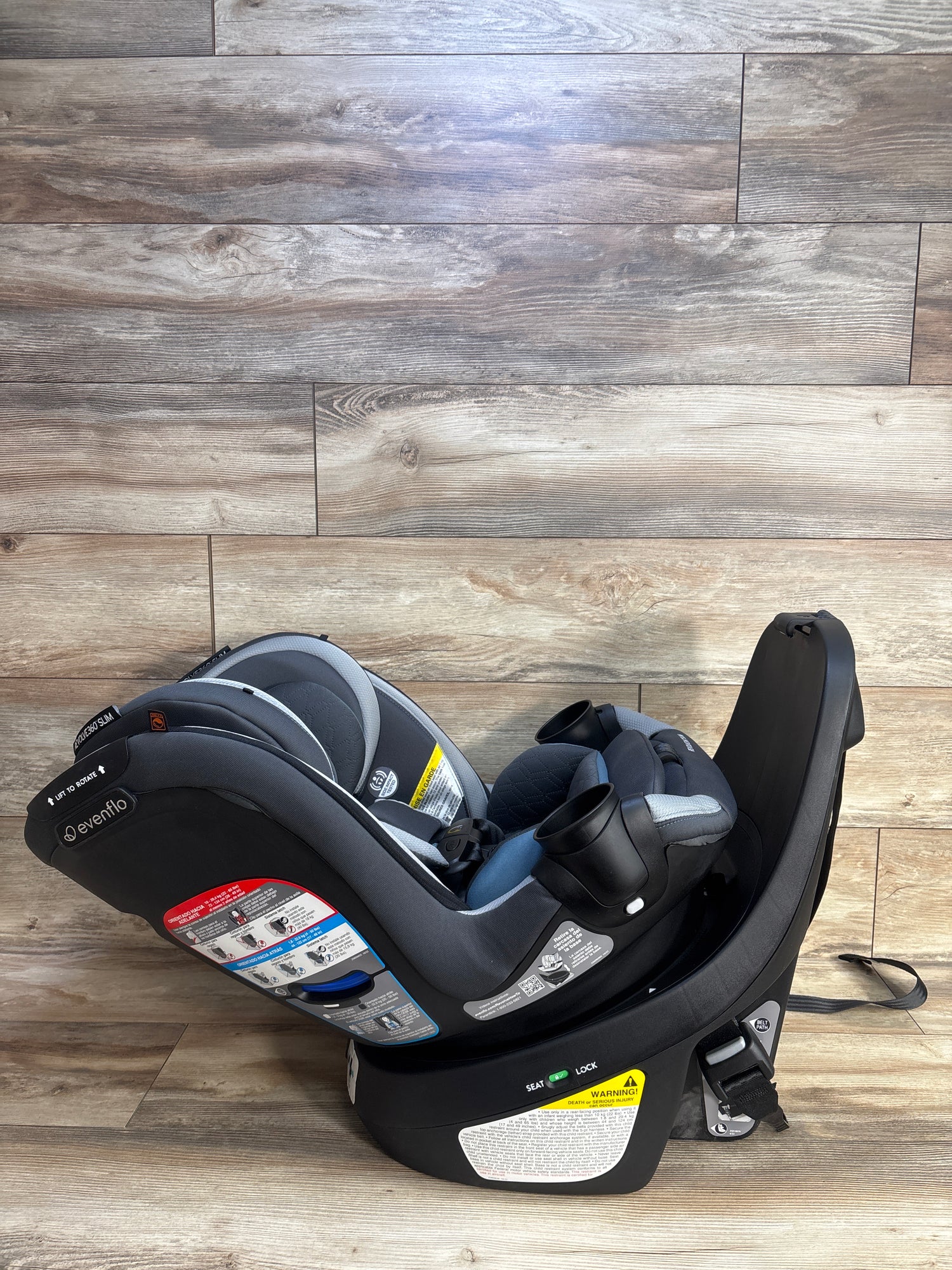 Evenflo Revolve 360 Slim 2-in-1 Rotating Car Seat in Stow