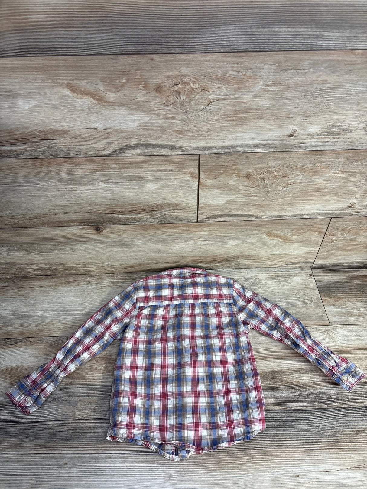 OshKosh Plaid Button Up Shirt Red sz Red sz 5T