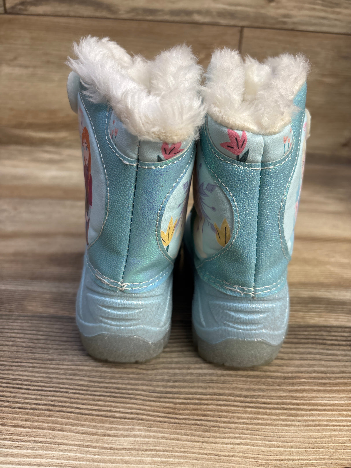 Disney Frozen Light Up Snow Boots Blue sz 7c