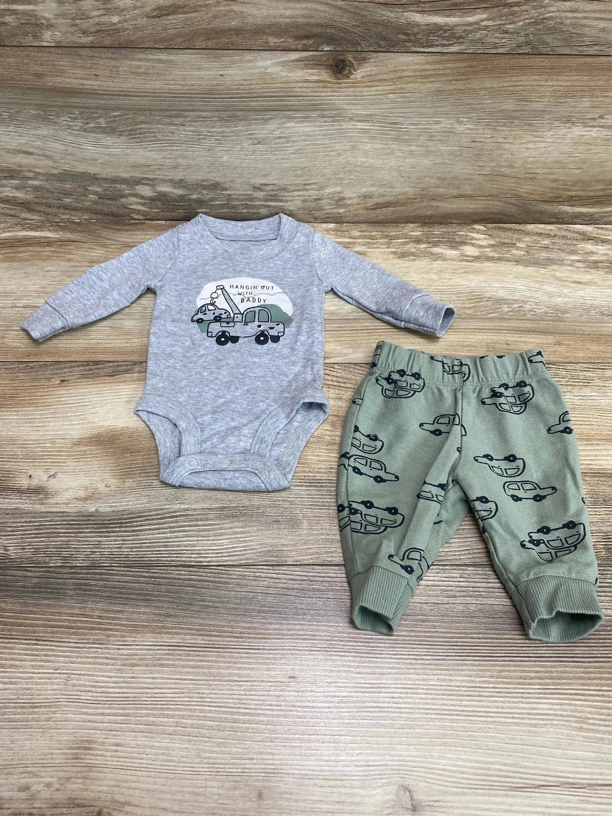 Carter's 2pc Hangin' Out With Daddy Bodysuit & Pants Grey sz Newborn