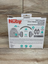 Nuby Soft Sounds Baby Earmuffs with Travel Bag Grey