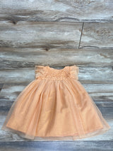 Cat & Jack Peach Rosette Tulle Dress sz 3T