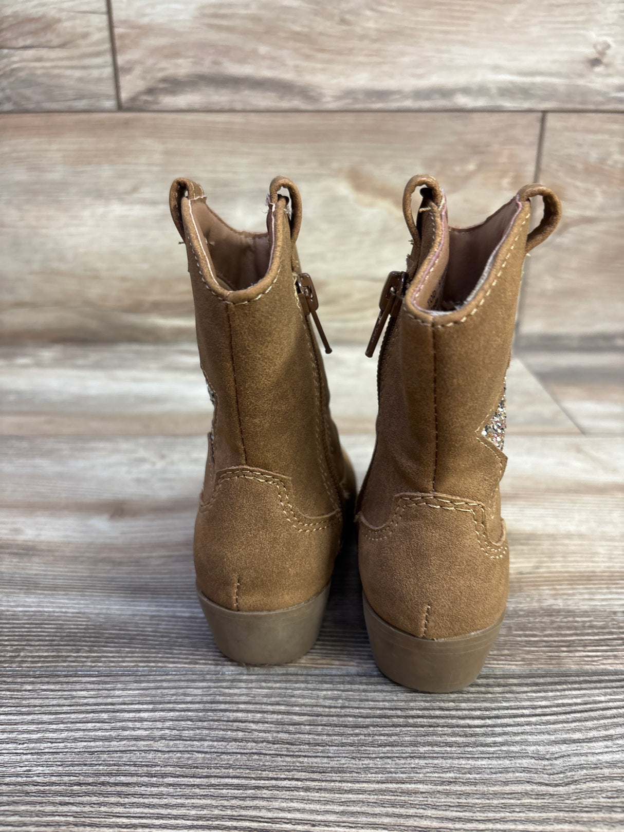 Jumping Beans Faux Suede Boots Tan sz 5c