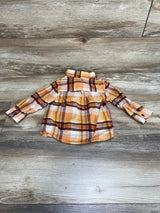 Cat & Jack Plaid Flannel Shirt Orange sz 12m