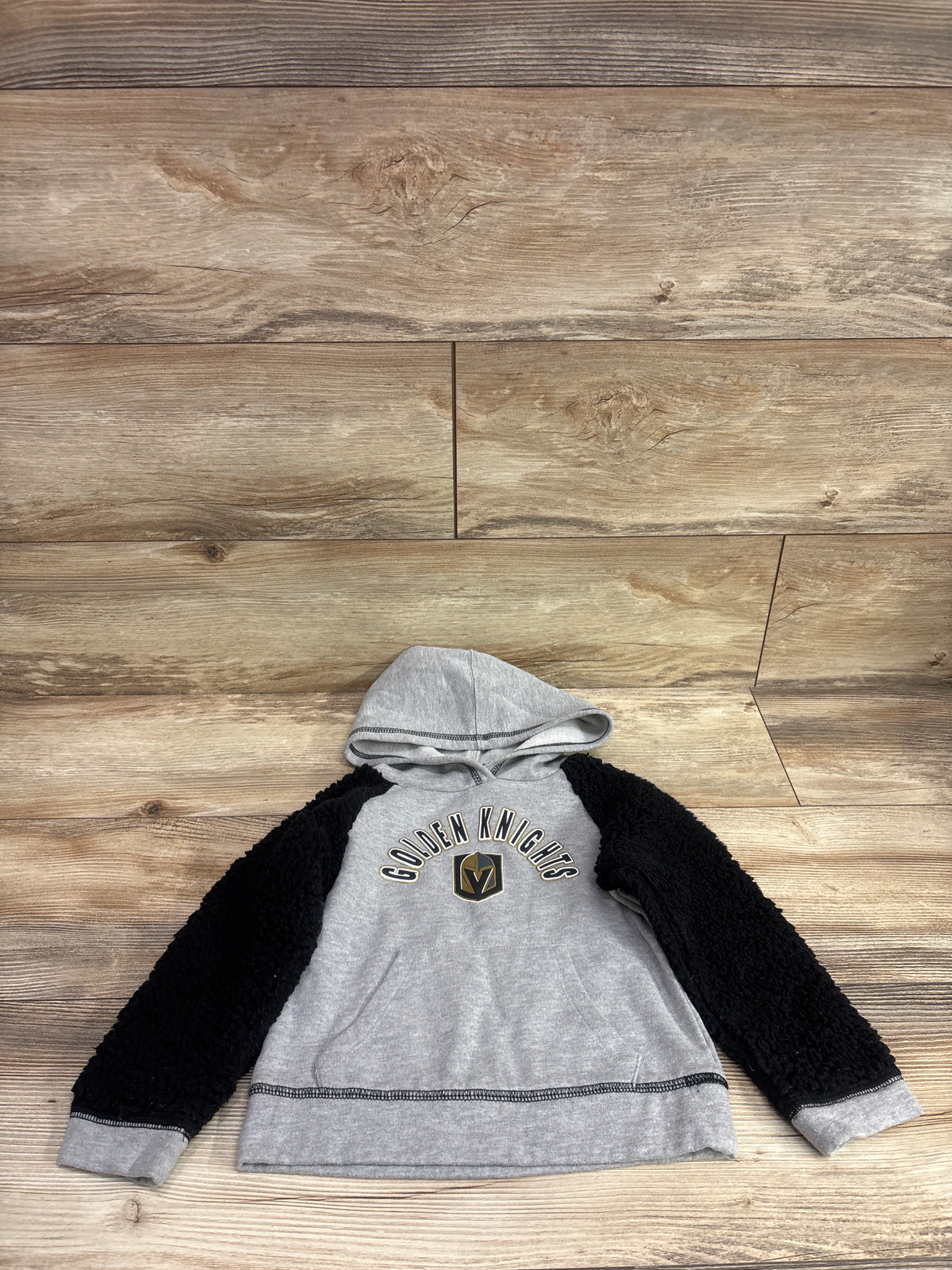 NHL Golden Knights Pull Over Sherpa Hoodie Black sz 3T