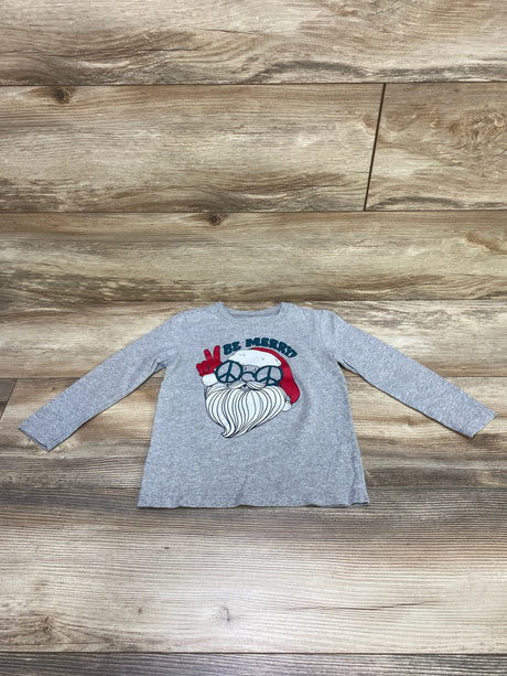 Oshkosh Be Merry Santa Shirt Grey sz 2T - Me n Mommy To Be