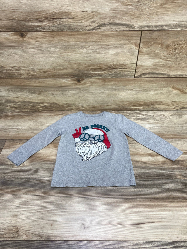Oshkosh Be Merry Santa Shirt Grey sz 2T - Me n Mommy To Be