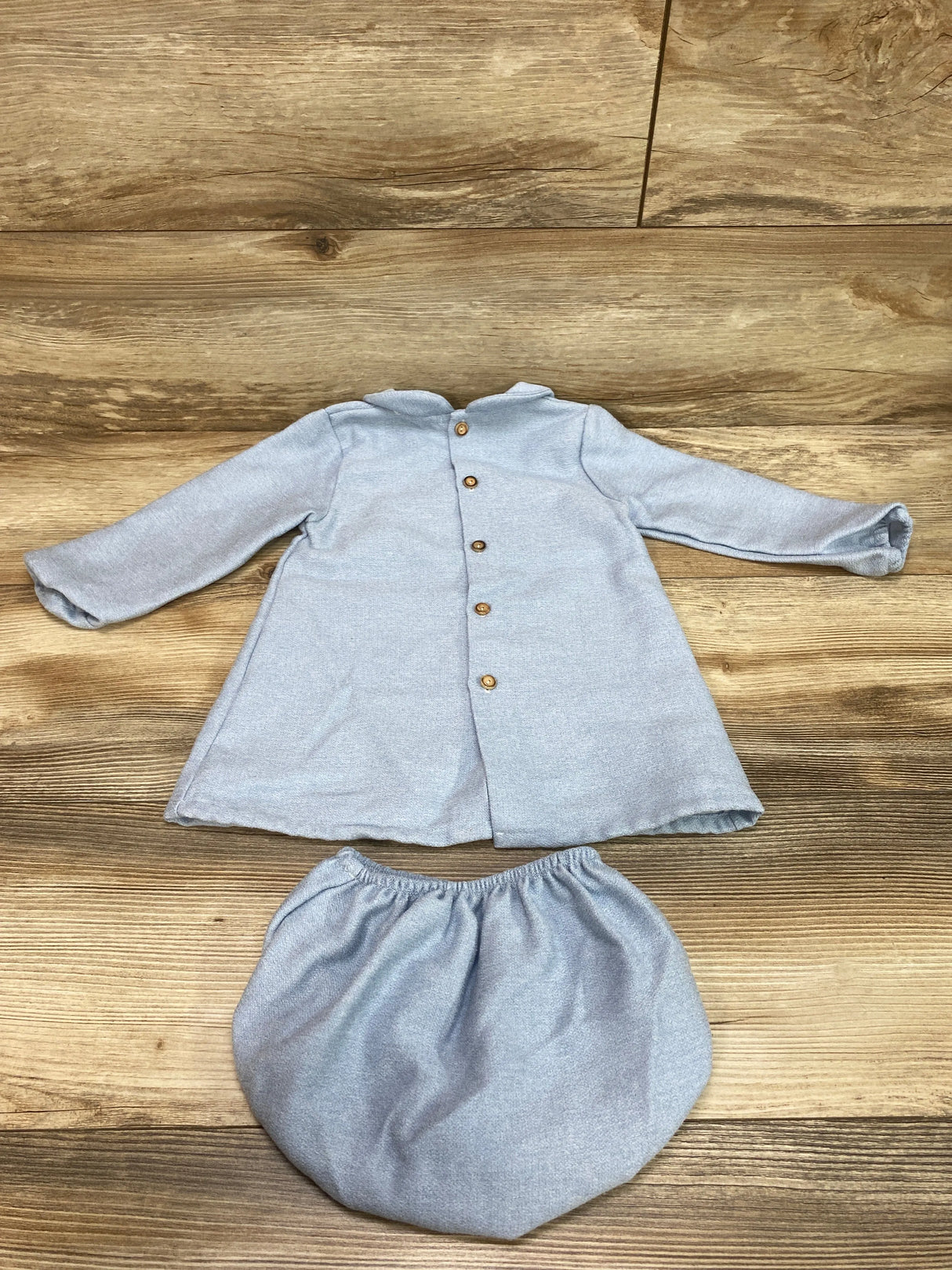 Babidu Blue Long Sleeve Dress & Bloomers sz 24m