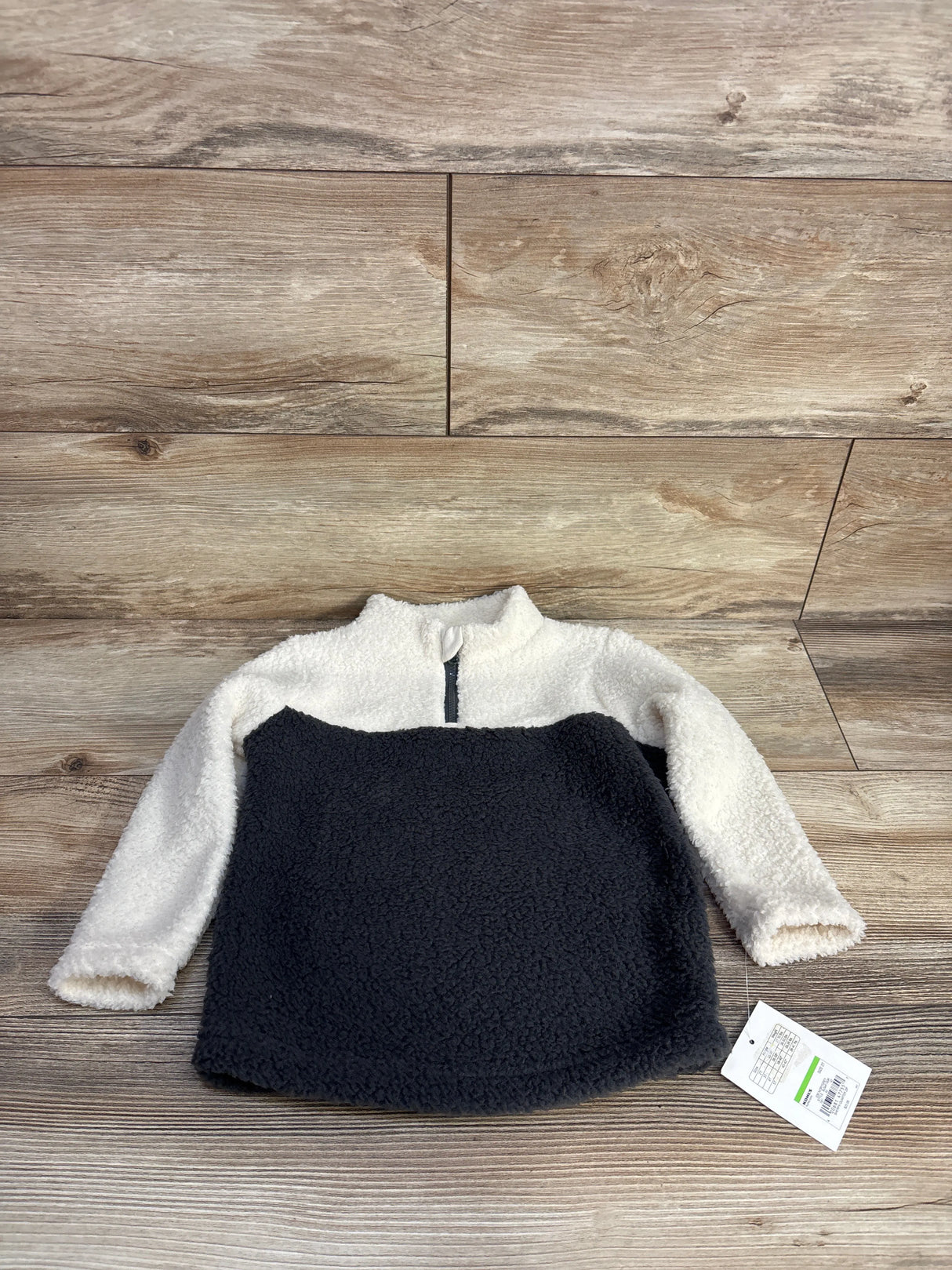 NEW Jumping Beans Sherpa Quarter Zip Jacket Ivory sz 2T