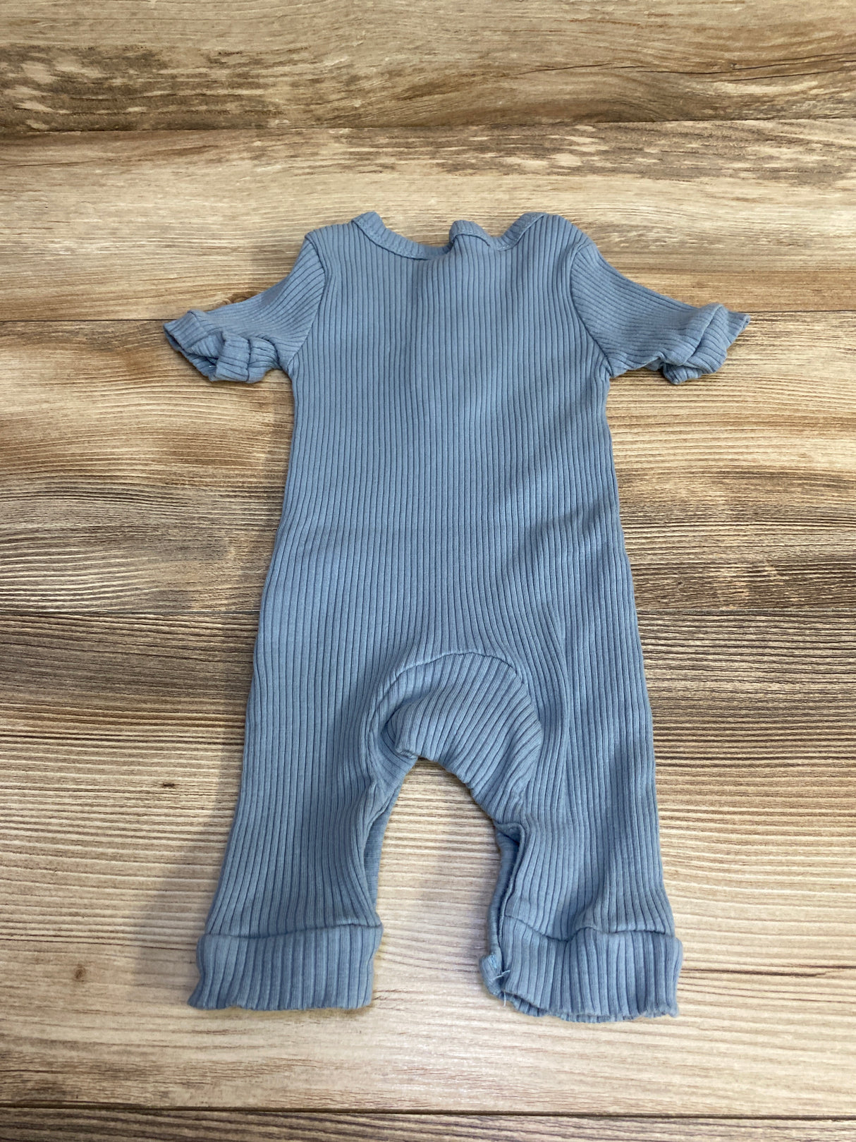 Ribbed Henley Romper Blue sz 3-6m