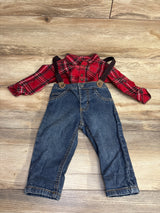 Carter's 3pc Suspender Set Red sz 12m