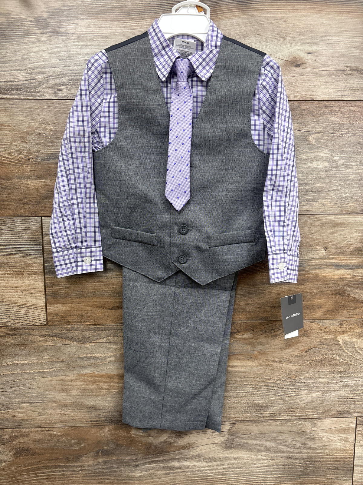 NEW Van Heusen 4pc Vest Suit Set Purple sz 3T