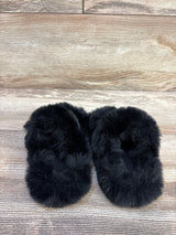 Plush Slide Slippers Black sz 9c