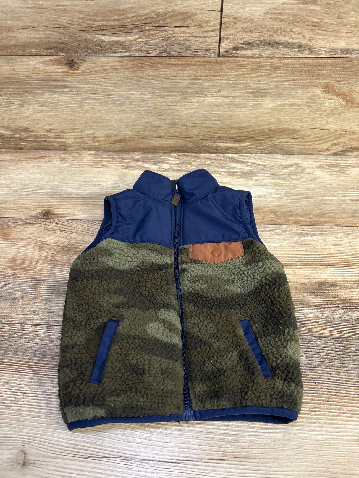 Carter's Sherpa Full-Zip Vest Jacket Navy sz 2T