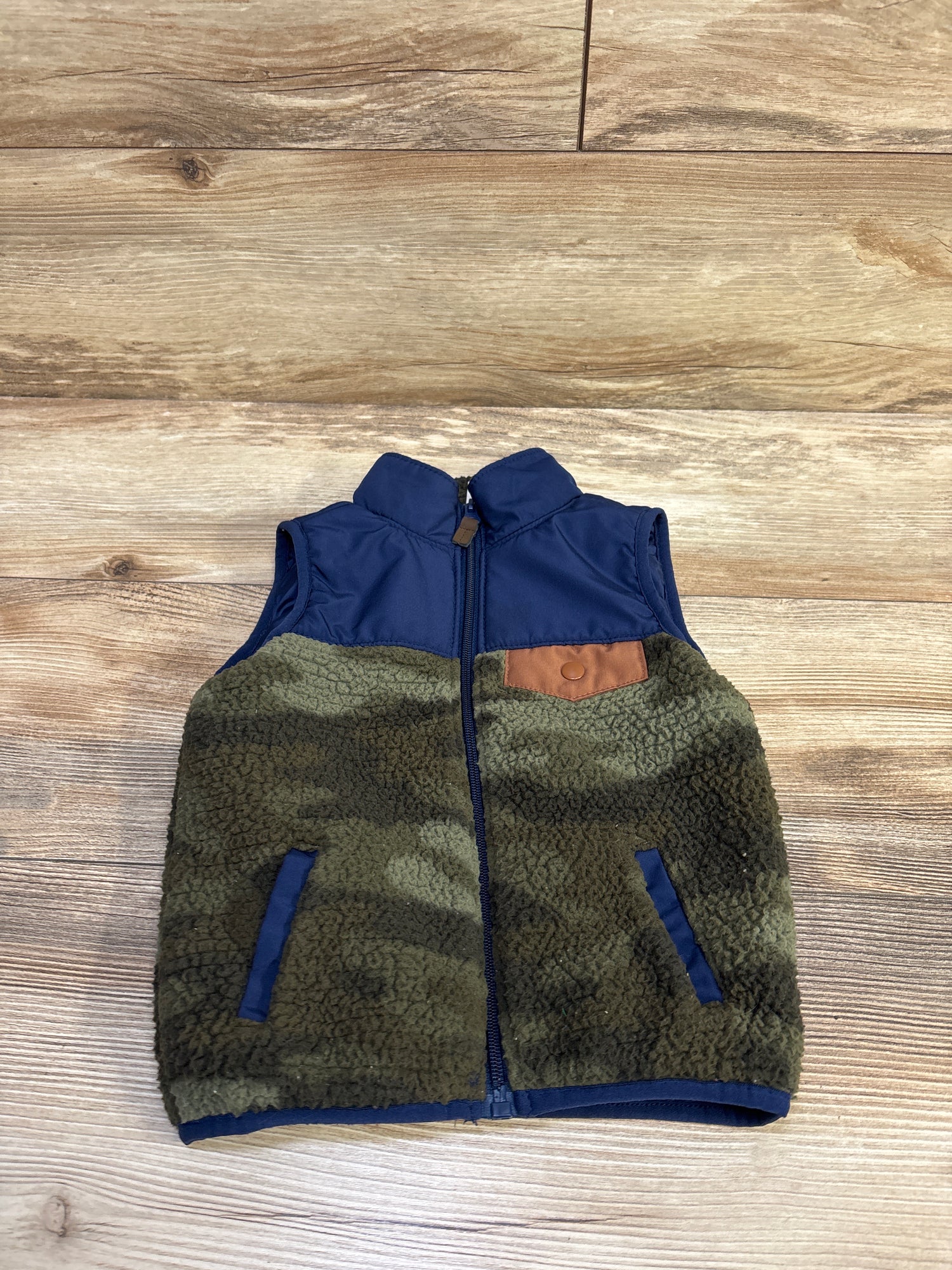 Carter's Sherpa Full-Zip Vest Jacket Navy sz 2T