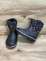 Cat & Jack Star Snow Boots Black Sz6c