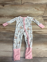 DreamLot Christmas Print Sleeper White sz 3-6m