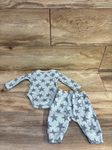 Cloud Island Ribbed Star 2pc Bodysuit & Pants Blue sz Newborn