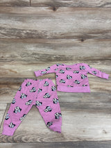 Disney Baby 2pc Minnie Mouse Pullover Sweatshirt & Pants Set Pink sz 0/3m