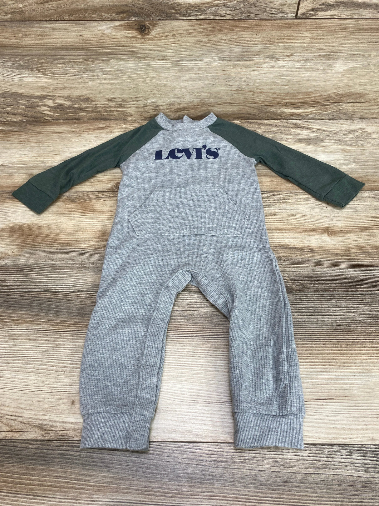 Levi's Raglan Thermal Coverall Green/Grey sz 12m