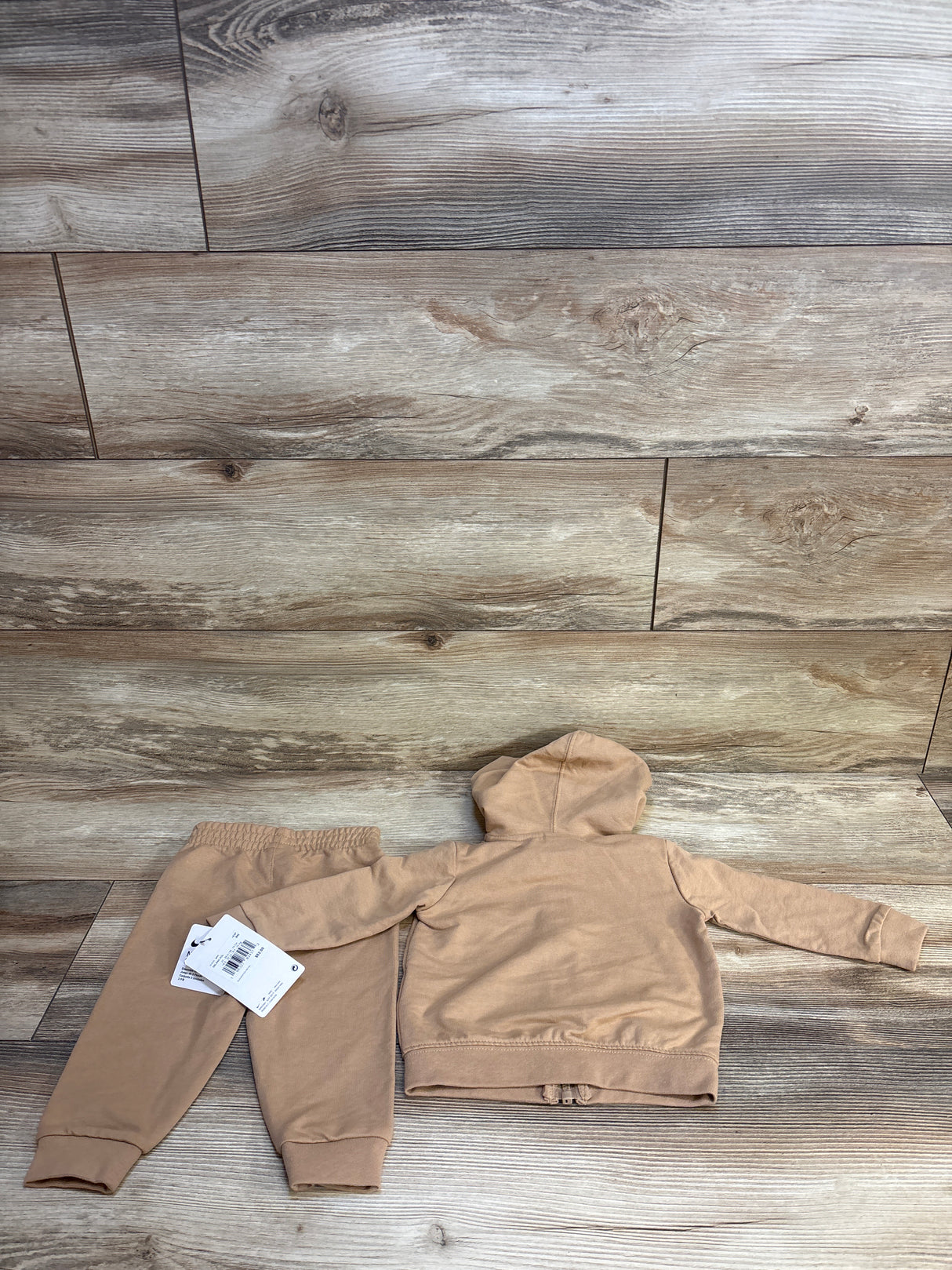 NEW Nike 2pc Zip-Up Sweatshirt & Joggers Set Beige sz 9m