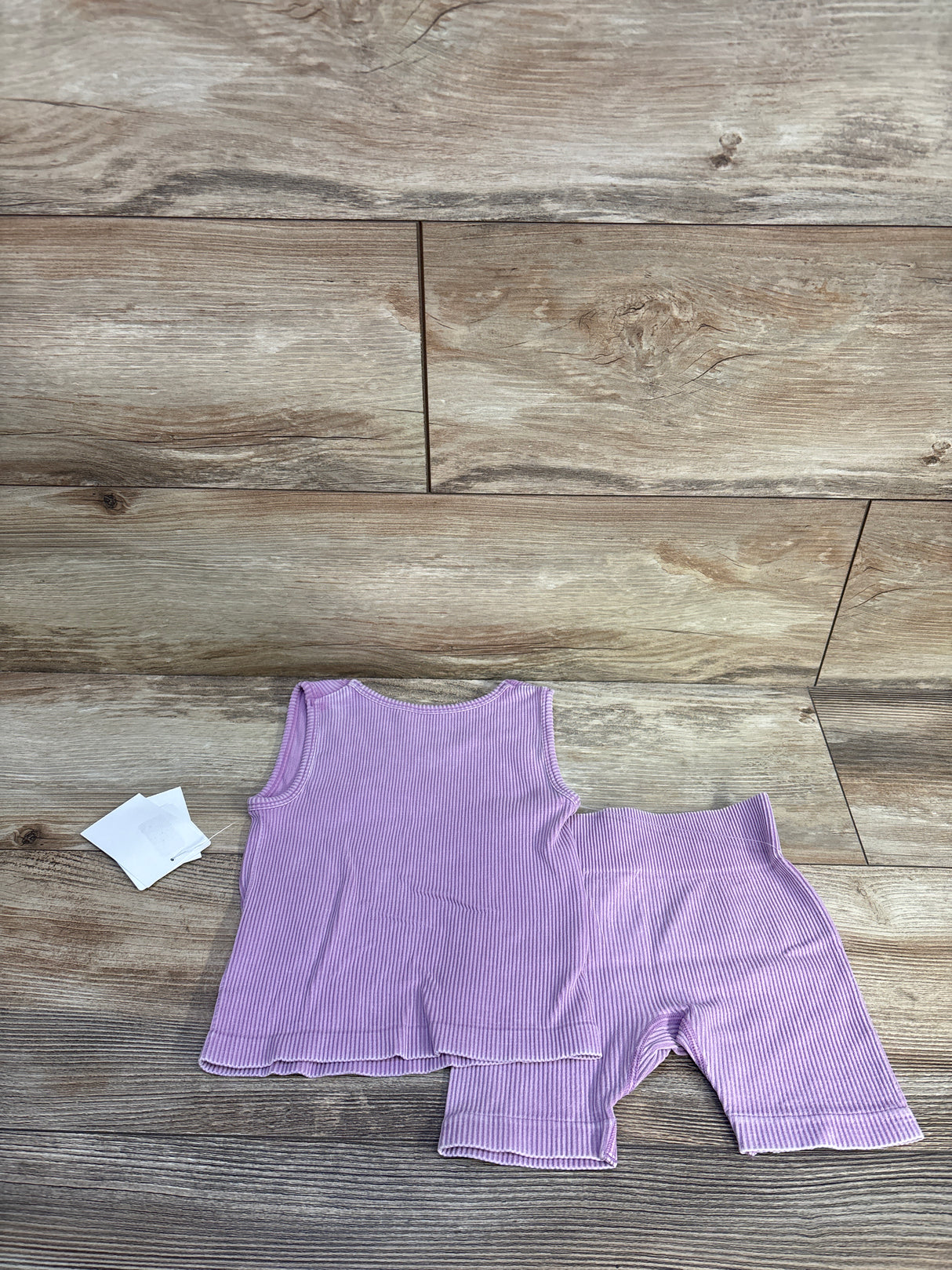 NEW Grayson Mini 2pc Ribbed Tank Top & Bike Shorts Set Lilac sz 2T