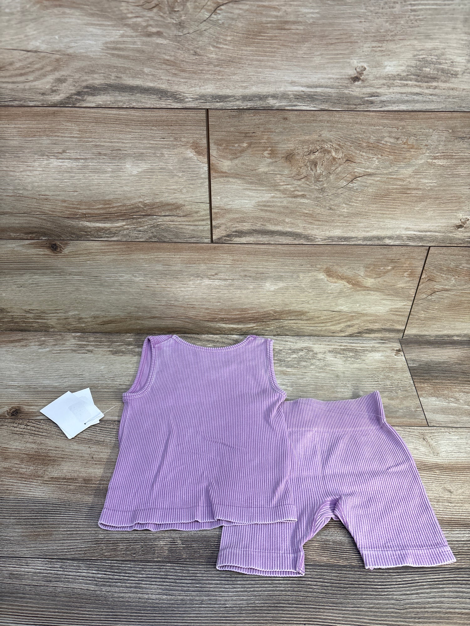 NEW Grayson Mini 2pc Ribbed Tank Top & Bike Shorts Set Lilac sz 2T