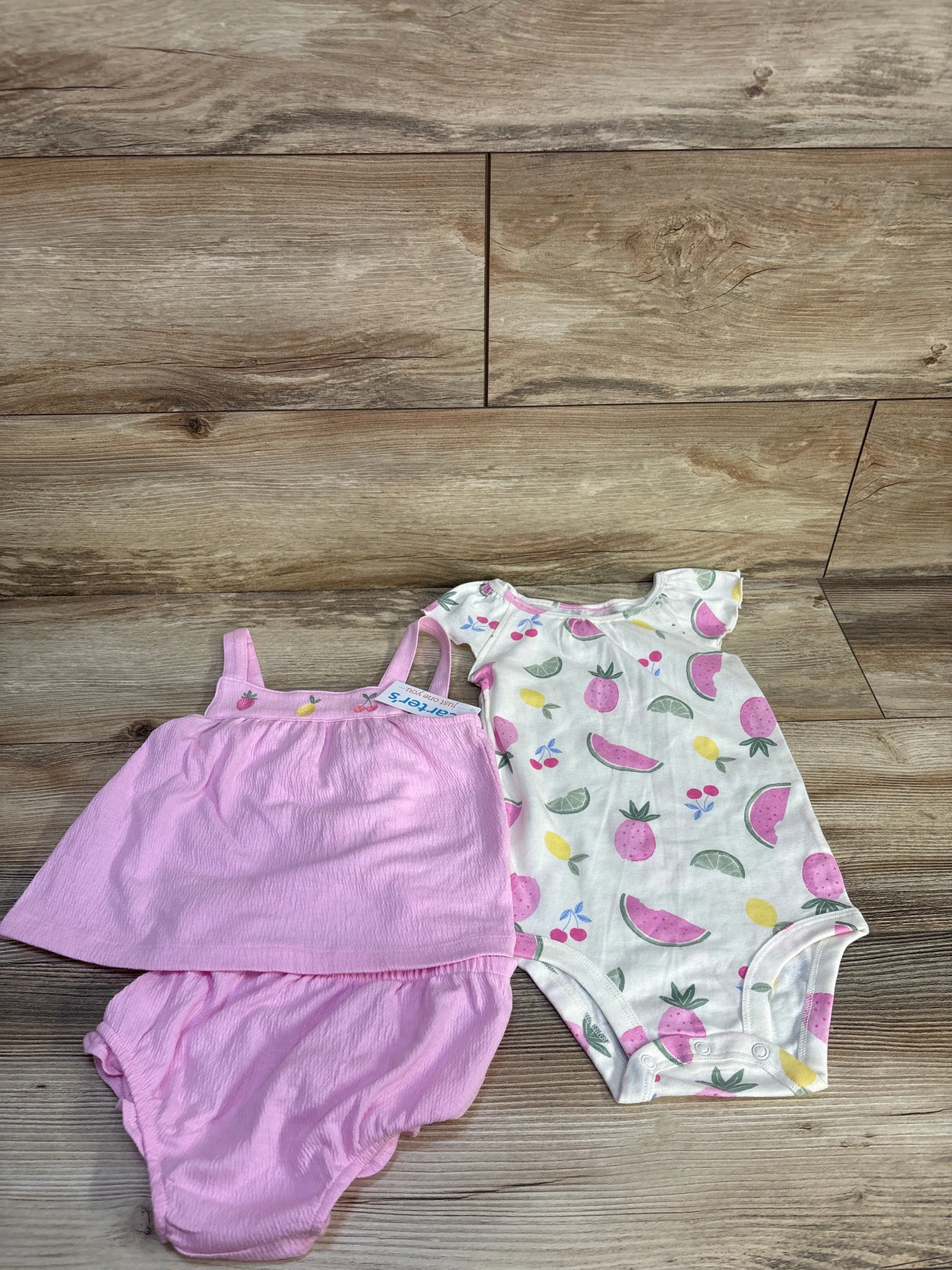 NEW Just One You 3pc Fruit Outfit Set Pink sz 18m