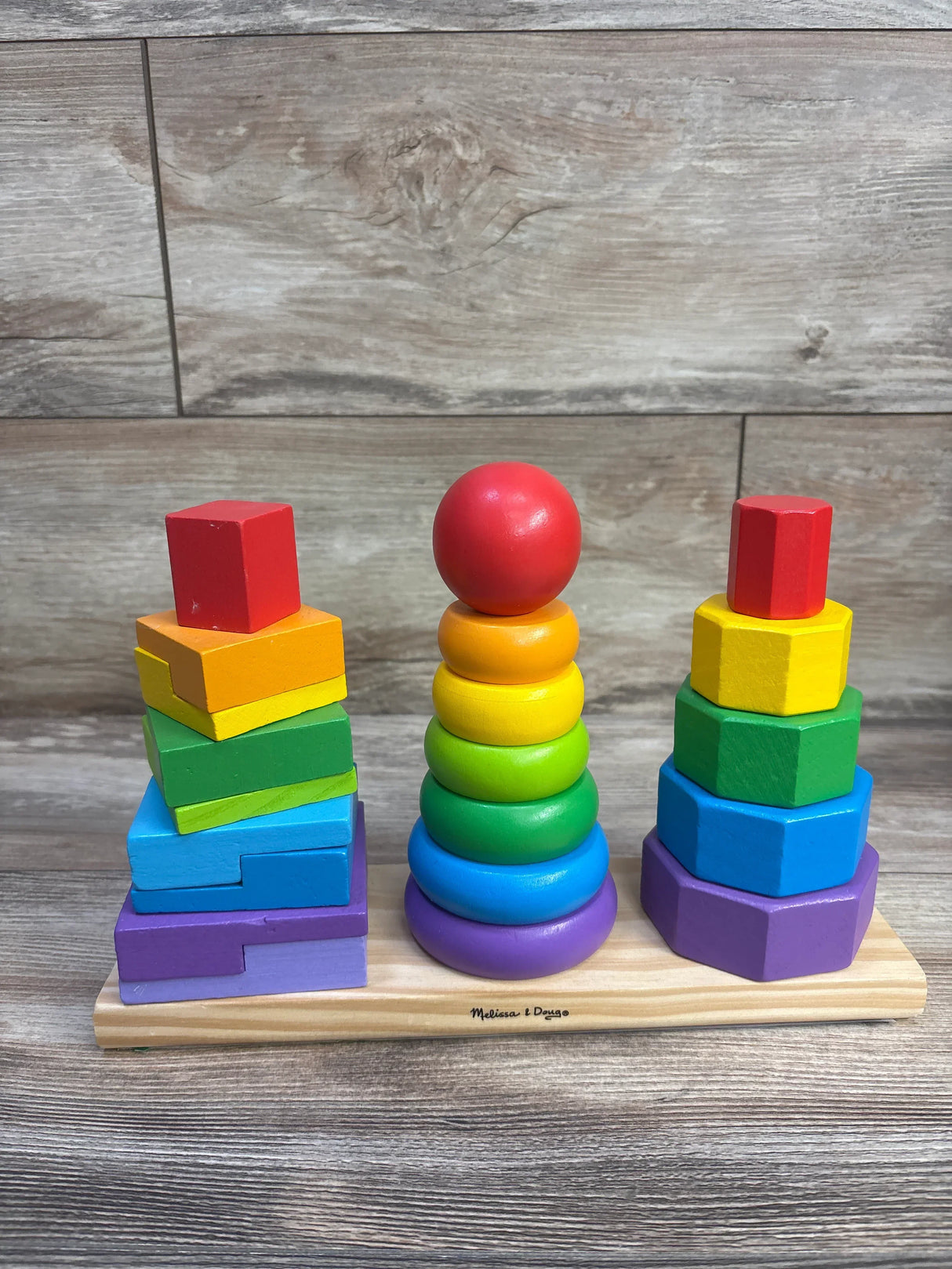 Melissa & Doug Geometric Stacking Toy