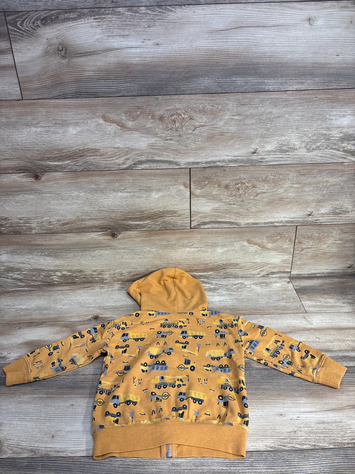 Jumping Beans Truck Print Full Zip Hoodie Yellow sz 3T