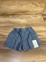 NEW Wonder Nation Chambray Cargo Shorts Blue sz 6-9m