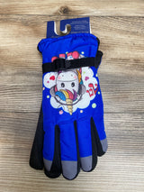 NEW ThermaWear Kid's Unicorn Winter Ski Gloves Blue