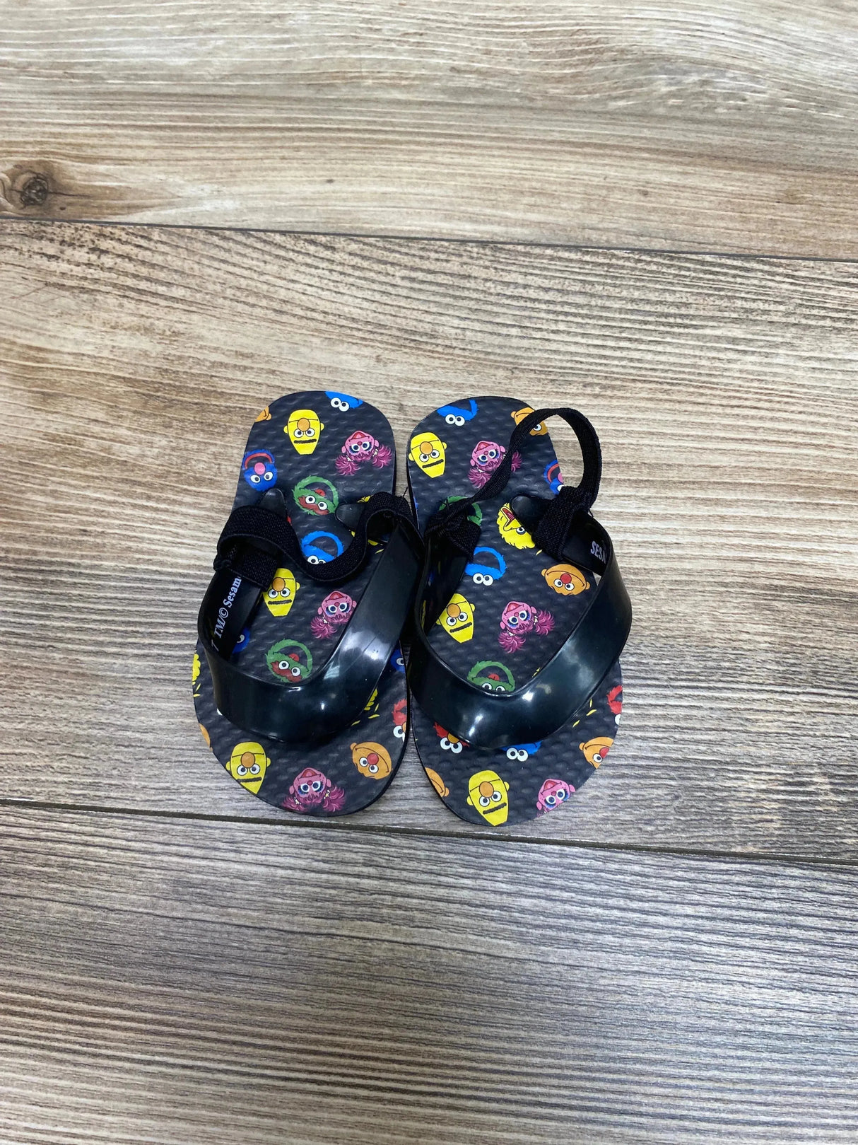 Sesame Street Flip-Flops Black sz 3c