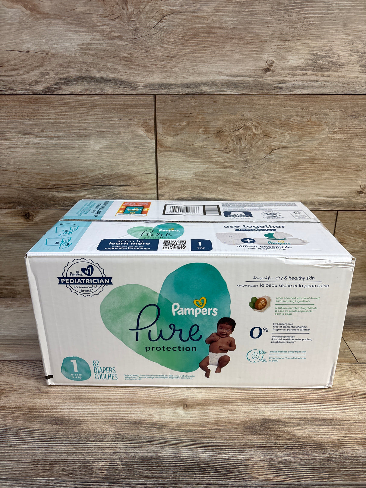 NEW Pampers Pure Protection Diapers 82ct. Size 1