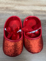 myppgg Soft Sole Glitter Mary Jane Shoes Red sz 3c