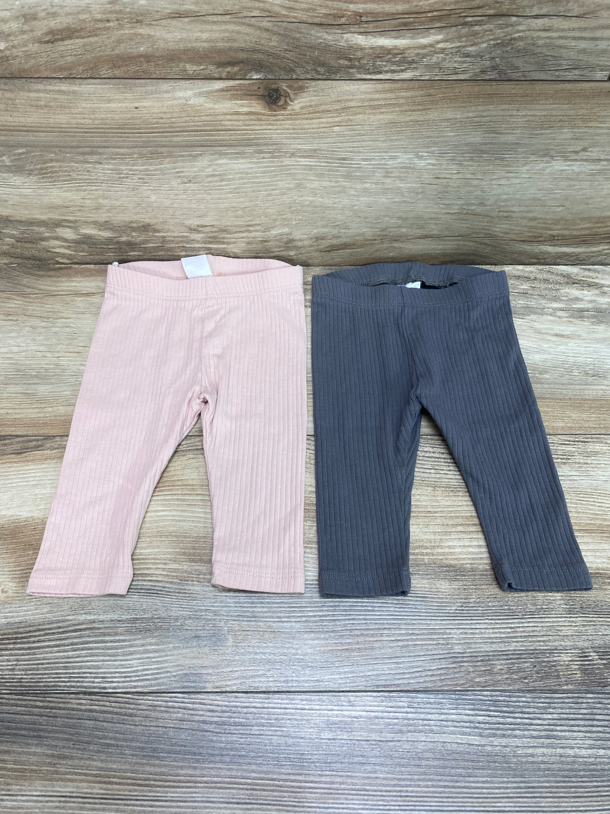 H&M 2pk Leggings Pink/Grey sz 3m