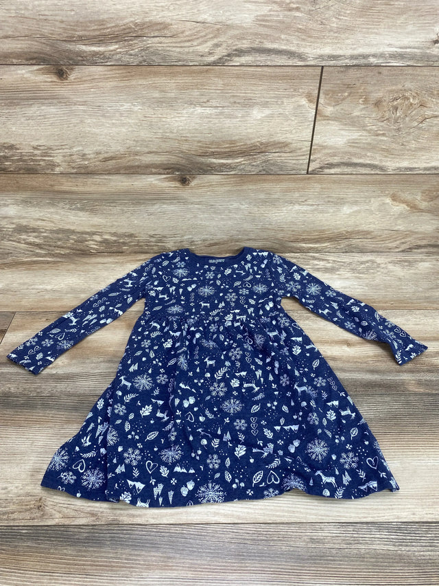 Old Navy Snowflake Dress Blue sz 5T - Me n Mommy To Be