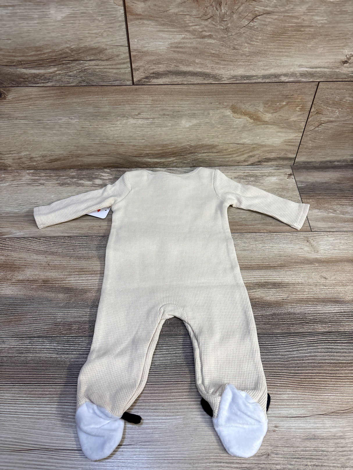 NEW Baby Starters Waffle Knit Cow Coverall Beige sz 3m