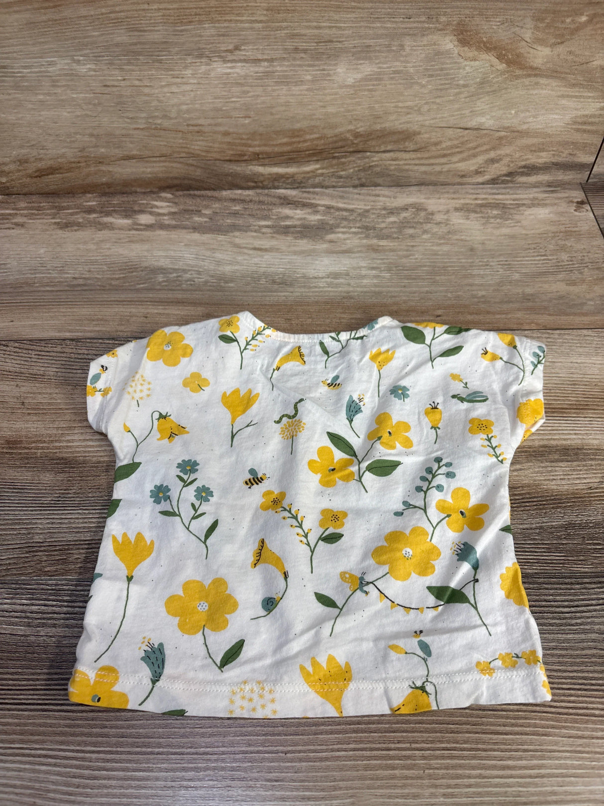 Red Caribou Spring Blossom Short Sleeve Shirt White sz 9-12m