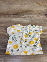 Red Caribou Spring Blossom Short Sleeve Shirt White sz 9-12m