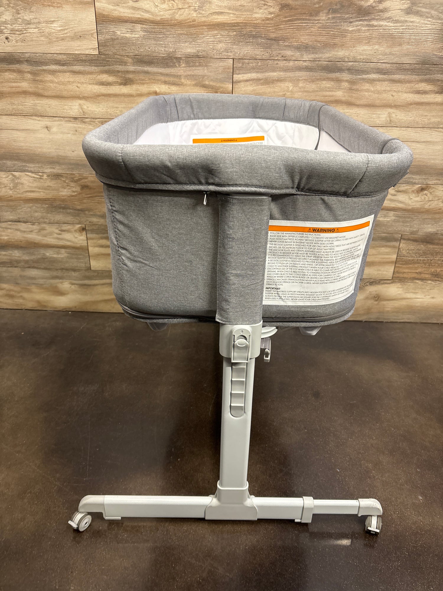 KOOLABABY 3-in-1 Baby Bassinet Bedside Sleeper in Grey*