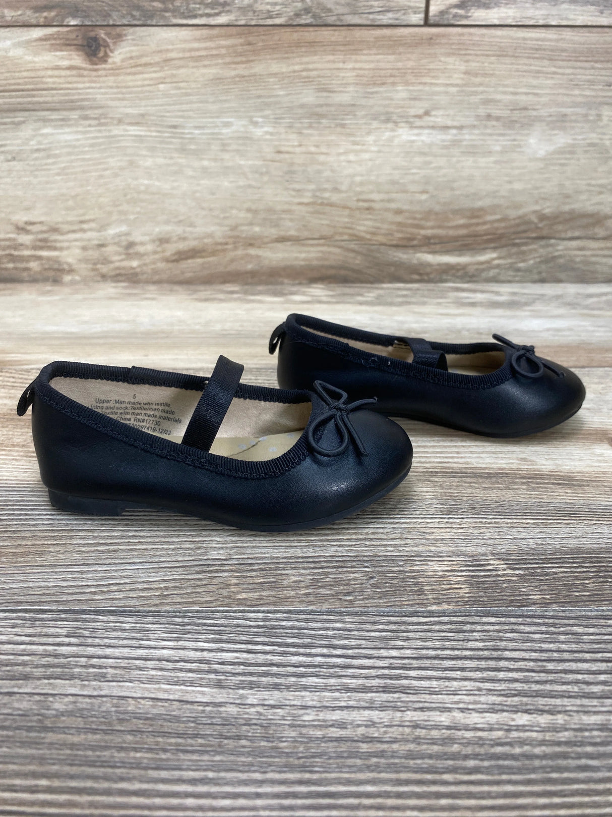 Cat & Jack Nora Slip-On Ballet Flats Black sz 5c