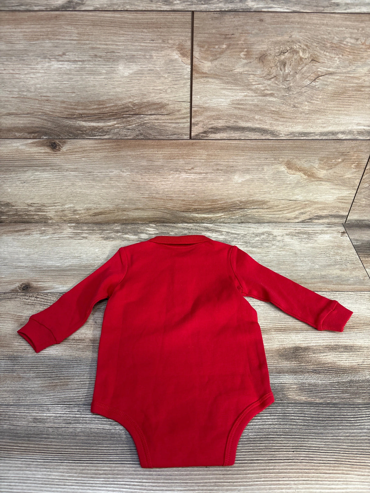 Ralph Lauren Long Sleeve Polo Bodysuit Red sz 6m