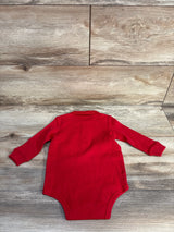 Ralph Lauren Long Sleeve Polo Bodysuit Red sz 6m